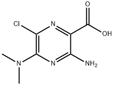 3-amino-6-chloro-5-(dimethylamino)-2-Pyrazinecarboxylic acid Structure