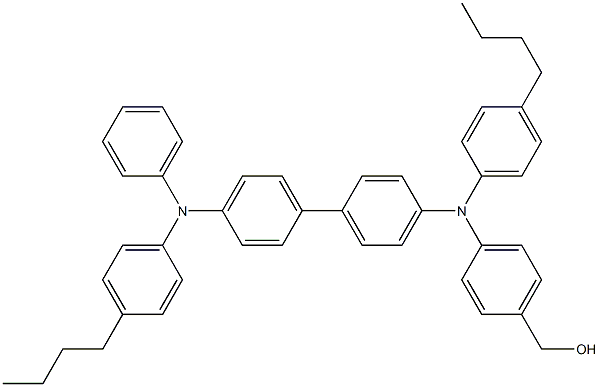 (4-((4-Butylphenyl)(4'-((4-butylphenyl)(phenyl)amino)-[1,1'-biphenyl]-4-yl)amino)phenyl)methanol Structure