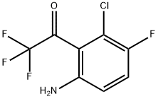 1-(6-Amino-2-chloro-3-fluorophenyl)-2,2,2-trifluoroethanone 구조식 이미지