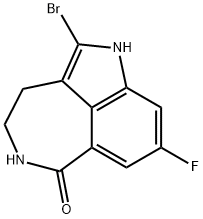 2-bromo-8-fluoro-4,5-dihydro-1H-azepino[5,4,3-cd]indol-6(3H)-one 구조식 이미지