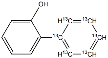 2-페닐-13C6-페놀 구조식 이미지