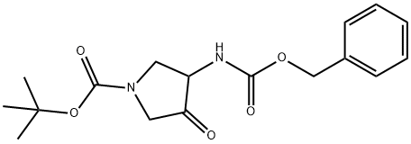 1-Boc-4-(Cbz-amino)-3-pyrrolidinone 구조식 이미지