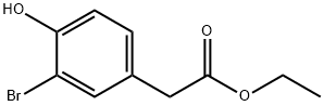 에틸2-(3-브로모-4-하이드록시페닐)아세테이트 구조식 이미지