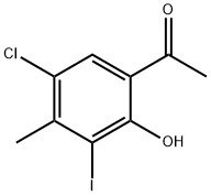 1-(5-chloro-2-hydroxy-3-iodo-4-methylphenyl)ethanone 구조식 이미지