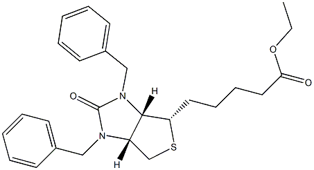 ethyl 5-((3aS,4S,6aR)-1,3-dibenzyl-2-oxohexahydro-1H-thieno[3,4-d]imidazol-4-yl)pentanoate Structure