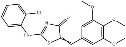 2-[(2-chlorophenyl)imino]-5-(3,4,5-trimethoxybenzylidene)-1,3-thiazolidin-4-one Structure