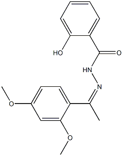 N'-[1-(2,4-dimethoxyphenyl)ethylidene]-2-hydroxybenzohydrazide 구조식 이미지