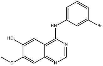 4-(3-bromoanilino)-6-hydroxy-7-methoxyquinazoline 구조식 이미지