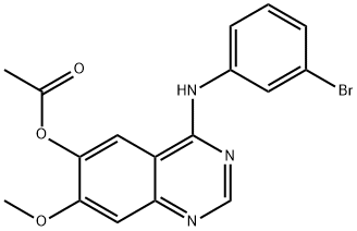 4-[(3-bromophenyl)amino]-6-methylcarbonyloxy-7-methoxyquinazoline Structure