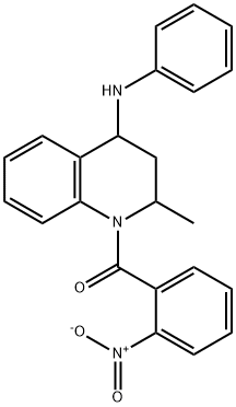 [2-methyl-4-(phenylamino)-3,4-dihydroquinolin-1(2H)-yl](2-nitrophenyl)methanone Structure