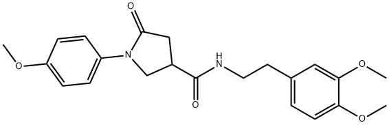 N-[2-(3,4-dimethoxyphenyl)ethyl]-1-(4-methoxyphenyl)-5-oxopyrrolidine-3-carboxamide Structure