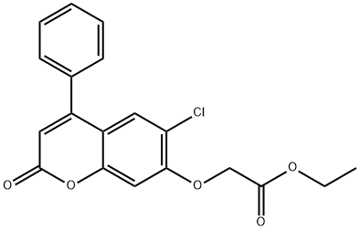 ethyl [(6-chloro-2-oxo-4-phenyl-2H-chromen-7-yl)oxy]acetate Structure