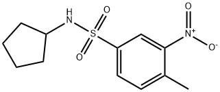 N-cyclopentyl-4-methyl-3-nitrobenzenesulfonamide Structure