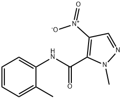 1-methyl-N-(2-methylphenyl)-4-nitro-1H-pyrazole-5-carboxamide Structure