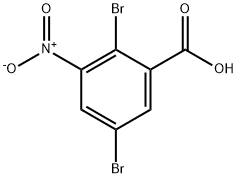 2,5-Dibromo-3-nitro-benzoic acid 구조식 이미지