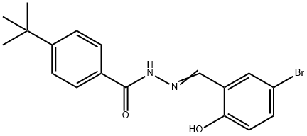 (E)-N'-(5-bromo-2-hydroxybenzylidene)-4-(tert-butyl)benzohydrazide 구조식 이미지