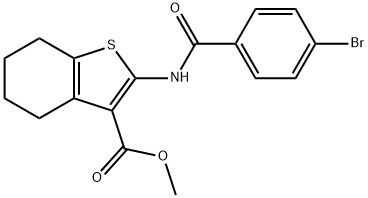 methyl 2-{[(4-bromophenyl)carbonyl]amino}-4,5,6,7-tetrahydro-1-benzothiophene-3-carboxylate Structure