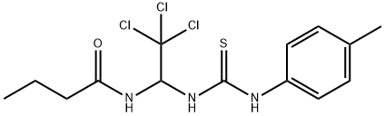 N-(2,2,2-trichloro-1-{[(4-methylphenyl)carbamothioyl]amino}ethyl)butanamide Structure