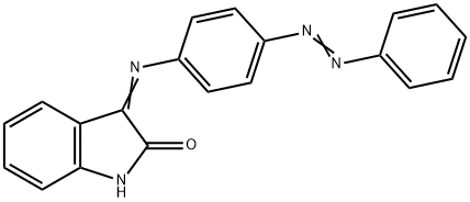 (3Z)-3-({4-[(E)-phenyldiazenyl]phenyl}imino)-1,3-dihydro-2H-indol-2-one 구조식 이미지