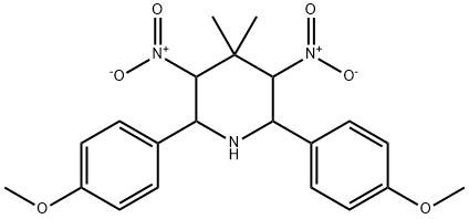 2,6-bis(4-methoxyphenyl)-4,4-dimethyl-3,5-dinitropiperidine Structure