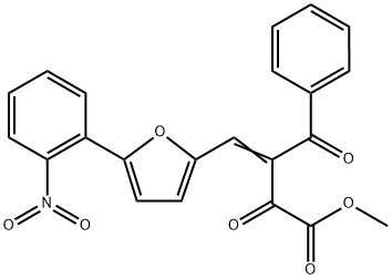 (Z)-methyl 3-benzoyl-4-(5-(2-nitrophenyl)furan-2-yl)-2-oxobut-3-enoate Structure