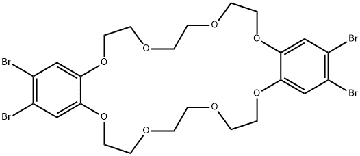 2,3,16,17-tetrabromo-6,7,9,10,12,13,20,21,23,24,26,27-dodecahydrodibenzo[b,n][1,4,7,10,13,16,19,22]octaoxacyclotetracosine 구조식 이미지