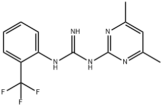 1-(4,6-dimethylpyrimidin-2-yl)-3-[2-(trifluoromethyl)phenyl]guanidine Structure