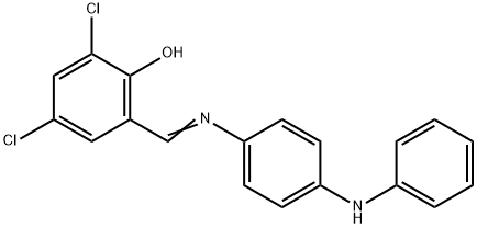 2-[[(4-Anilinophenyl)imino]methyl]-4,6-dichlorophenol Structure