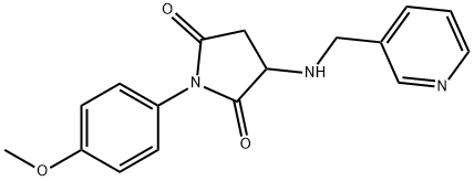 1-(4-methoxyphenyl)-3-[(pyridin-3-ylmethyl)amino]pyrrolidine-2,5-dione Structure