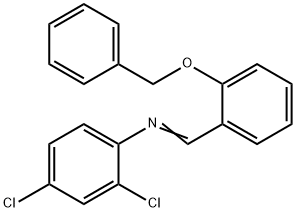 (E)-N-(2-(benzyloxy)benzylidene)-2,4-dichloroaniline 구조식 이미지