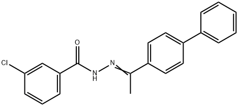 N'-[1-(4-biphenylyl)ethylidene]-3-chlorobenzohydrazide 구조식 이미지