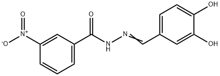 N'-(3,4-dihydroxybenzylidene)-3-nitrobenzohydrazide 구조식 이미지