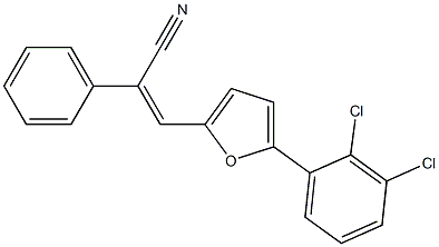 (2Z)-3-[5-(2,3-dichlorophenyl)furan-2-yl]-2-phenylprop-2-enenitrile 구조식 이미지