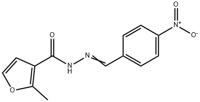 2-methyl-N'-[(E)-(4-nitrophenyl)methylidene]furan-3-carbohydrazide Structure