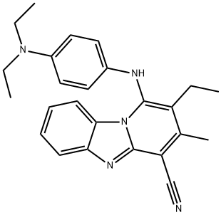 1-{[4-(diethylamino)phenyl]amino}-2-ethyl-3-methylpyrido[1,2-a]benzimidazole-4-carbonitrile 구조식 이미지