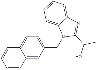 1-(1-Naphthalen-2-ylmethyl-1H-benzoimidazol-2-yl)-ethanol 구조식 이미지