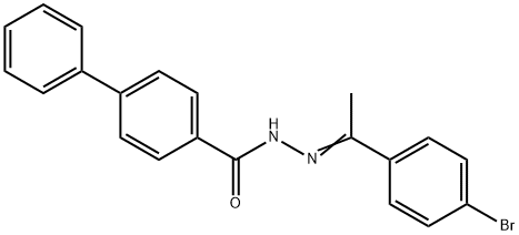 N'-[1-(4-bromophenyl)ethylidene]-4-biphenylcarbohydrazide 구조식 이미지