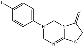 3-(4-fluorophenyl)-3,4-dihydro-2H-[1,3]thiazolo[3,2-a][1,3,5]triazin-6(7H)-one 구조식 이미지
