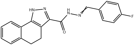 N'-[(E)-(4-fluorophenyl)methylidene]-4,5-dihydro-1H-benzo[g]indazole-3-carbohydrazide Structure