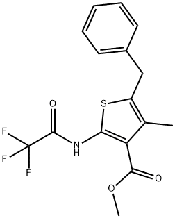 methyl 5-benzyl-4-methyl-2-[(trifluoroacetyl)amino]thiophene-3-carboxylate Structure