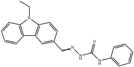 (2E)-2-[(9-ethyl-9H-carbazol-3-yl)methylidene]-N-phenylhydrazinecarboxamide 구조식 이미지