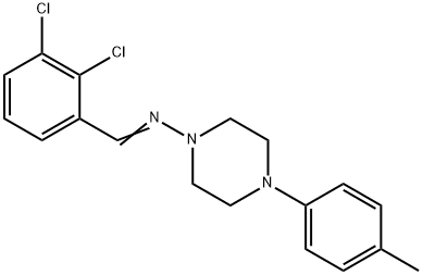 N-[(Z)-(2,3-dichlorophenyl)methylidene]-4-(4-methylphenyl)piperazin-1-amine 구조식 이미지