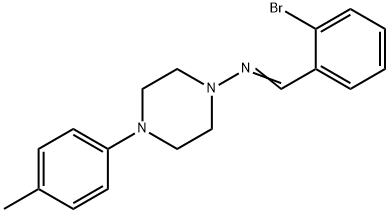 N-[(Z)-(2-bromophenyl)methylidene]-4-(4-methylphenyl)piperazin-1-amine 구조식 이미지