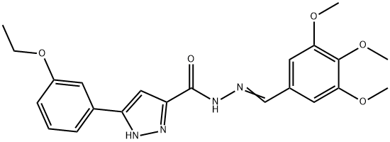 3-(3-ethoxyphenyl)-N'-[(E)-(3,4,5-trimethoxyphenyl)methylidene]-1H-pyrazole-5-carbohydrazide Structure