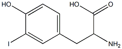 2-Amino-3-(4-hydroxy-3-iodophenyl)propanoic acid 구조식 이미지