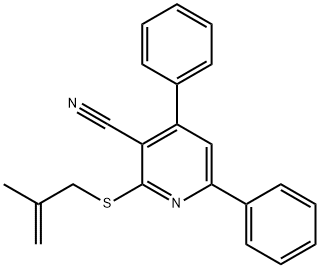 2-[(2-methyl-2-propen-1-yl)sulfanyl]-4,6-diphenylnicotinonitrile Structure