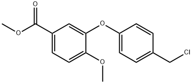 Methyl 3-(4-(chloromethyl)phenoxy)-4-methoxybenzoate Structure