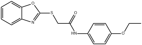 2-(1,3-benzoxazol-2-ylsulfanyl)-N-(4-ethoxyphenyl)acetamide Structure