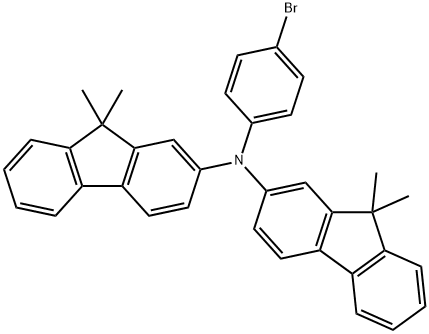 N-(4-bromophenyl)-N-(9,9-dimethyl-9H-fluoren-2-yl)-9,9-dimethyl-9H-fluoren-2-amine 구조식 이미지