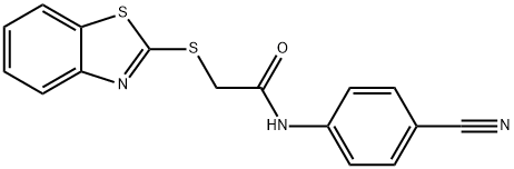 2-(1,3-benzothiazol-2-ylsulfanyl)-N-(4-cyanophenyl)acetamide Structure